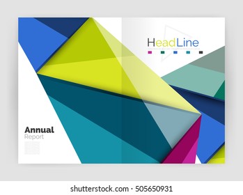 Vector triangle business brochure template