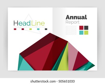 Vector triangle business brochure template
