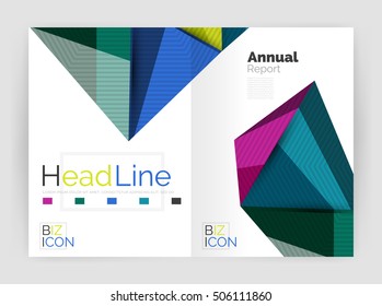Vector triangle business brochure template