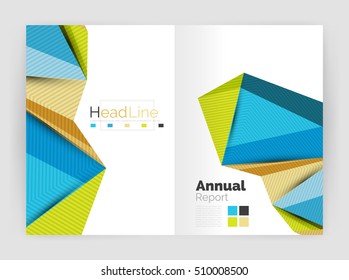 Vector triangle business brochure template