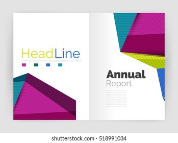 Vector triangle business brochure template