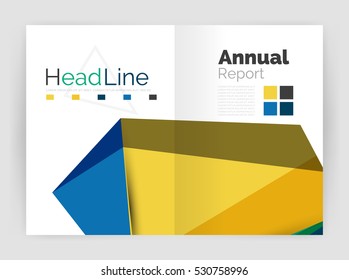 Vector triangle business brochure template
