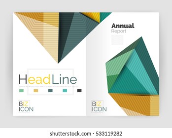 Vector triangle business brochure template