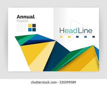 Vector triangle business brochure template