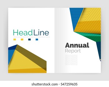 Vector triangle business brochure template