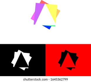 Logotipo de la Compañía de diseño de color del triángulo de vectores