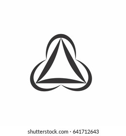 vector of triangle and curve object design