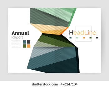 Vector triangle design abstract background, business annual report templates