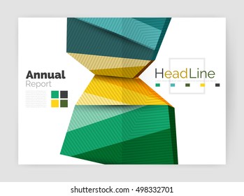 Vector triangle design abstract background, business annual report templates