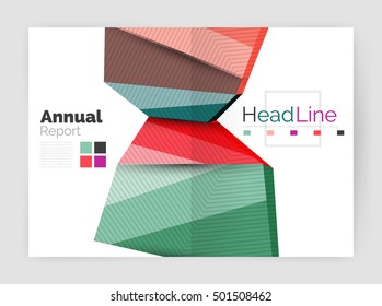 Vector triangle design abstract background, business annual report templates