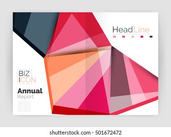 Vector triangle design abstract background, business annual report templates