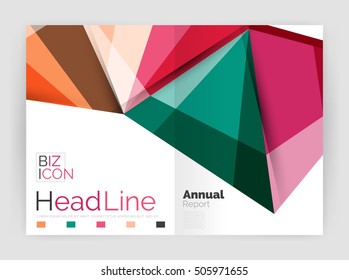Vector triangle design abstract background, business annual report templates