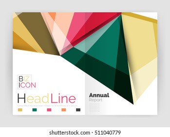 Vector triangle design abstract background, business annual report templates