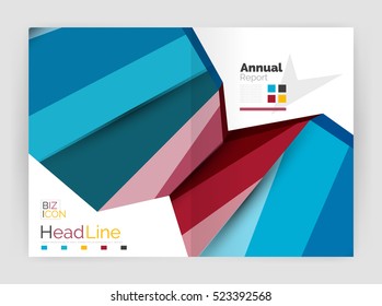 Vector triangle design abstract background, business annual report templates
