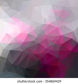 Vector triangle dramatic background with transparencies in black and pink