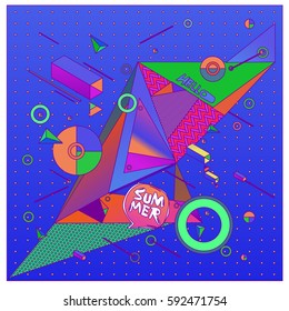 Vector of triangle geometric 3d forms. Modern info banner abstract backgrounds for poster, message presentations or identity layouts. Graphic template and ideas.