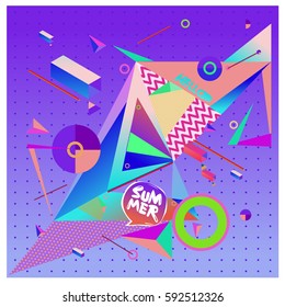 Vector of triangle geometric 3d forms. Modern info banner abstract backgrounds for poster, message presentations or identity layouts. Graphic template and ideas.
