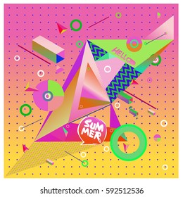 Vector of triangle geometric 3d forms. Modern info banner abstract backgrounds for poster, message presentations or identity layouts. Graphic template and ideas.
