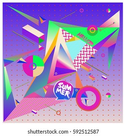 Vector of triangle geometric 3d forms. Modern info banner abstract backgrounds for poster, message presentations or identity layouts. Graphic template and ideas.
