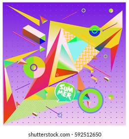 Vector of triangle geometric 3d forms. Modern info banner abstract backgrounds for poster, message presentations or identity layouts. Graphic template and ideas.
