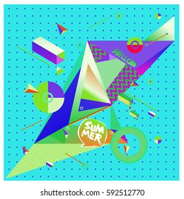 Vector of triangle geometric 3d forms. Modern info banner abstract backgrounds for poster, message presentations or identity layouts. Graphic template and ideas.
