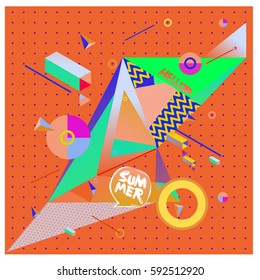 Vector of triangle geometric 3d forms. Modern info banner abstract backgrounds for poster, message presentations or identity layouts. Graphic template and ideas.
