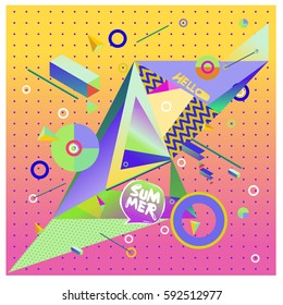 Vector of triangle geometric 3d forms. Modern info banner abstract backgrounds for poster, message presentations or identity layouts. Graphic template and ideas.
