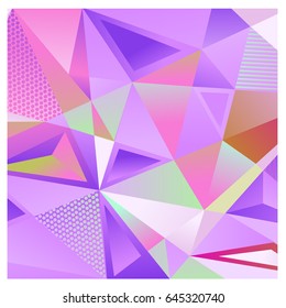 Vector of triangle geometric 3d forms. Modern info banner abstract backgrounds for poster, message presentations or identity layouts. Graphic template and ideas. 