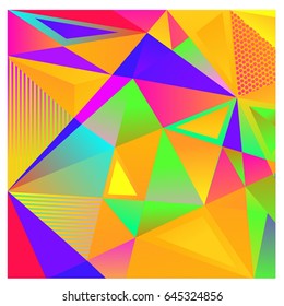 Vector of triangle geometric 3d forms. Modern info banner abstract backgrounds for poster, message presentations or identity layouts. Graphic template and ideas. 