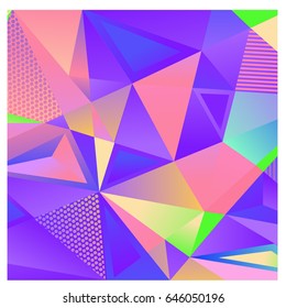 Vector of triangle geometric 3d forms. Modern info banner abstract backgrounds for poster, message presentations or identity layouts. Graphic template and ideas. 