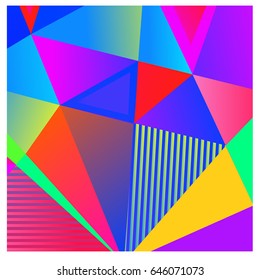 Vector of triangle geometric 3d forms. Modern info banner abstract backgrounds for poster, message presentations or identity layouts. Graphic template and ideas. 