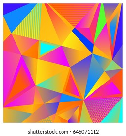 Vector of triangle geometric 3d forms. Modern info banner abstract backgrounds for poster, message presentations or identity layouts. Graphic template and ideas. 