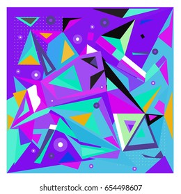 Vector of triangle geometric 3d forms. Modern info banner abstract backgrounds for poster, message presentations or identity layouts. Graphic template and ideas. 