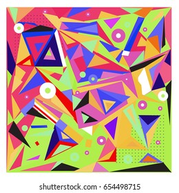 Vector of triangle geometric 3d forms. Modern info banner abstract backgrounds for poster, message presentations or identity layouts. Graphic template and ideas. 