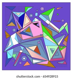 Vector of triangle geometric 3d forms. Modern info banner abstract backgrounds for poster, message presentations or identity layouts. Graphic template and ideas. 