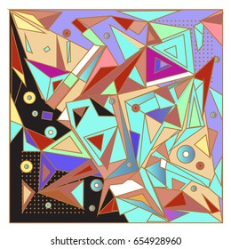 Vector of triangle geometric 3d forms. Modern info banner abstract backgrounds for poster, message presentations or identity layouts. Graphic template and ideas. 