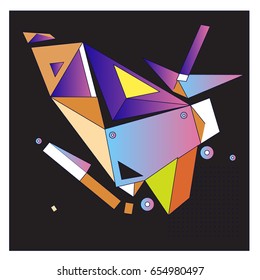 Vector of triangle geometric 3d forms. Modern info banner abstract backgrounds for poster, message presentations or identity layouts. Graphic template and ideas. 