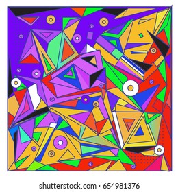 Vector of triangle geometric 3d forms. Modern info banner abstract backgrounds for poster, message presentations or identity layouts. Graphic template and ideas. 