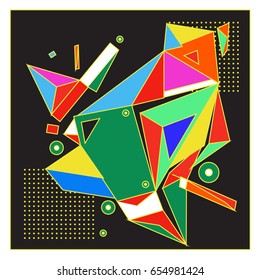 Vector of triangle geometric 3d forms. Modern info banner abstract backgrounds for poster, message presentations or identity layouts. Graphic template and ideas. 