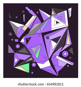 Vector of triangle geometric 3d forms. Modern info banner abstract backgrounds for poster, message presentations or identity layouts. Graphic template and ideas. 