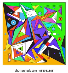 Vector of triangle geometric 3d forms. Modern info banner abstract backgrounds for poster, message presentations or identity layouts. Graphic template and ideas. 