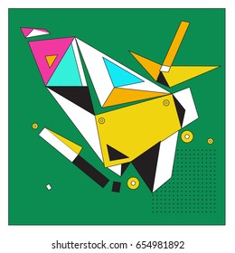Vector of triangle geometric 3d forms. Modern info banner abstract backgrounds for poster, message presentations or identity layouts. Graphic template and ideas. 