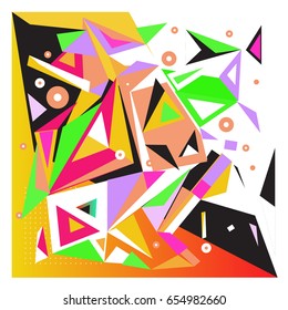 Vector of triangle geometric 3d forms. Modern info banner abstract backgrounds for poster, message presentations or identity layouts. Graphic template and ideas. 