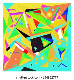 Vector of triangle geometric 3d forms. Modern info banner abstract backgrounds for poster, message presentations or identity layouts. Graphic template and ideas. 
