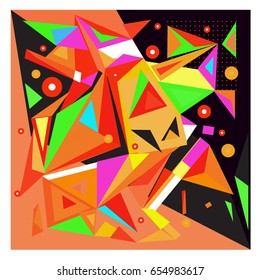 Vector of triangle geometric 3d forms. Modern info banner abstract backgrounds for poster, message presentations or identity layouts. Graphic template and ideas. 