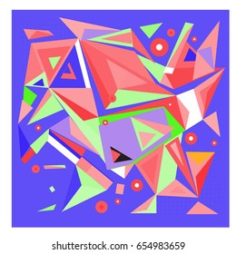 Vector of triangle geometric 3d forms. Modern info banner abstract backgrounds for poster, message presentations or identity layouts. Graphic template and ideas. 