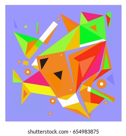 Vector of triangle geometric 3d forms. Modern info banner abstract backgrounds for poster, message presentations or identity layouts. Graphic template and ideas. 