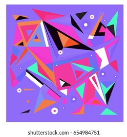 Vector of triangle geometric 3d forms. Modern info banner abstract backgrounds for poster, message presentations or identity layouts. Graphic template and ideas. 