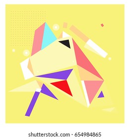 Vector of triangle geometric 3d forms. Modern info banner abstract backgrounds for poster, message presentations or identity layouts. Graphic template and ideas. 