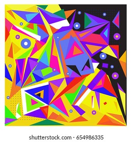 Vector of triangle geometric 3d forms. Modern info banner abstract backgrounds for poster, message presentations or identity layouts. Graphic template and ideas. 